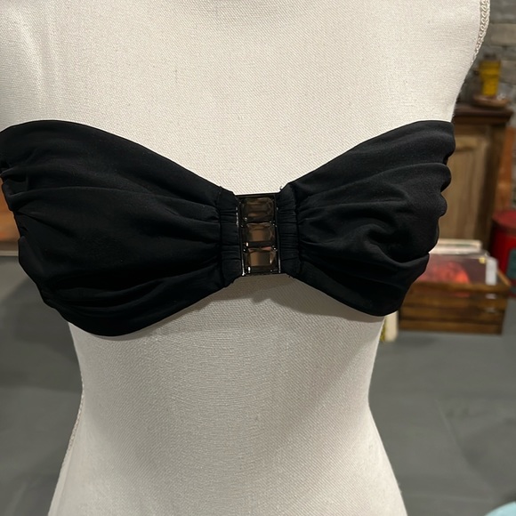 New Kenneth Cole bandeau black bikini top - Picture 2 of 8